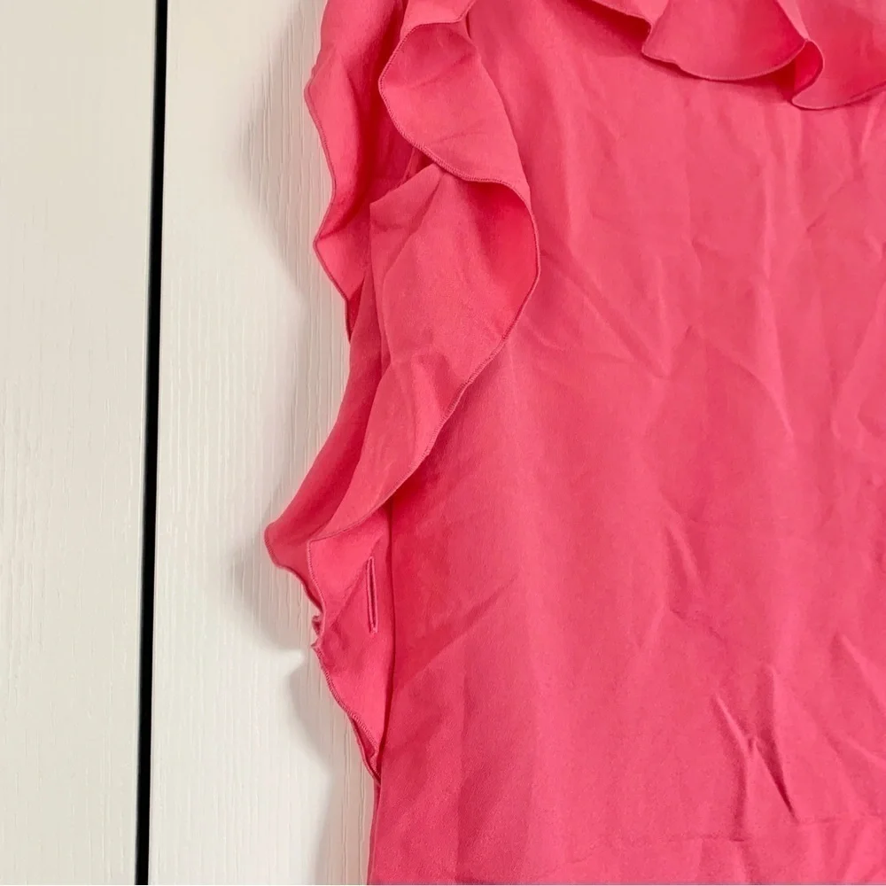 *Missing Belt* The Limited Pink Sleeveless Ruffle shift dress - Picture 7 of 12